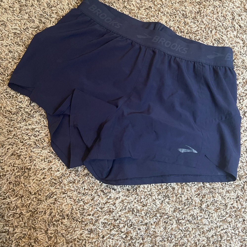 Brooks Dark Blue Athletic Shorts
